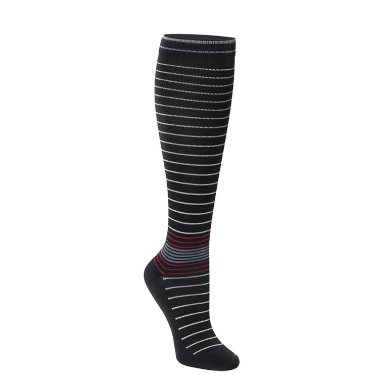 20-30 mmHg Sports Travel Compression Socks Running Compression Stockings Fashion Pin Striped Trainer Socks